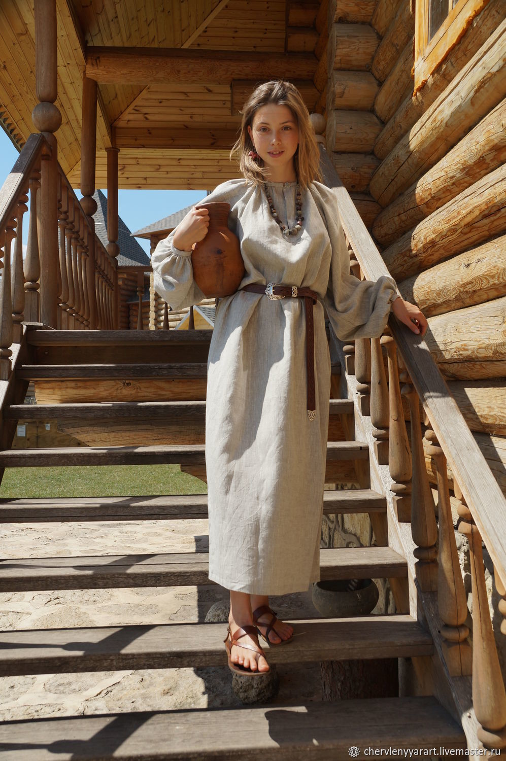 Girls in Slavic costumes in Prague